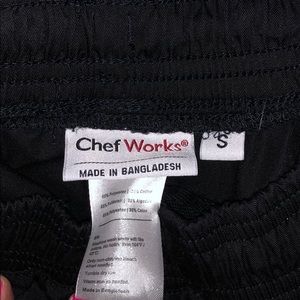 ChefWorks elastic waisted black chef pants S